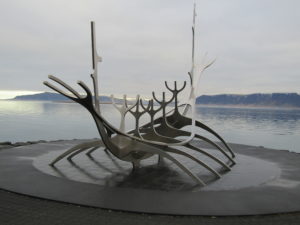 Viking ship statue - sun voyager - iceland travel tips